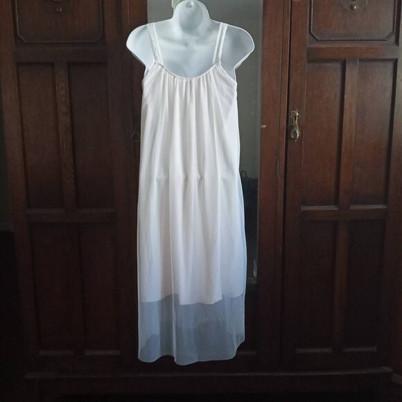 Yierle Pink Ruffle 2 Layer Nightgown SZ M Vintage Inspired Sandra D Lingerie - Picture 2 of 8